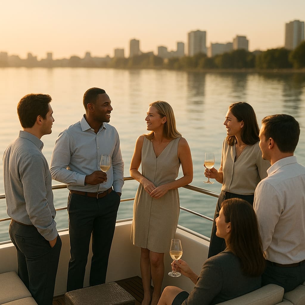 Corporate Boat Charter Atmosphäre